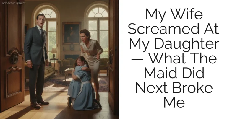 My Wife Screamed At My Daughter — What The Maid Did Next Broke Me