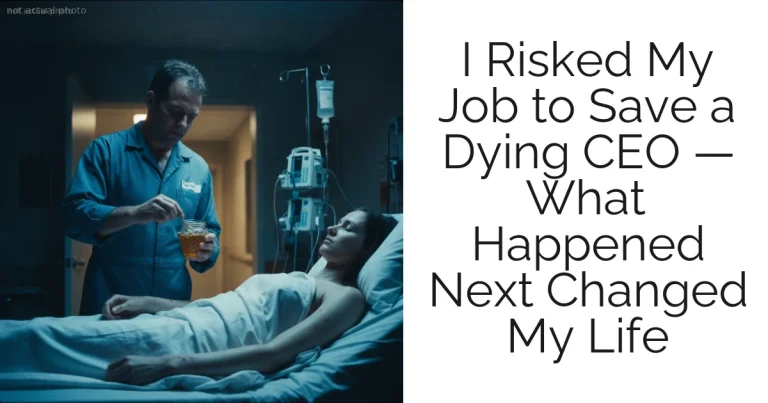 I Risked My Job to Save a Dying CEO — What Happened Next Changed My Life