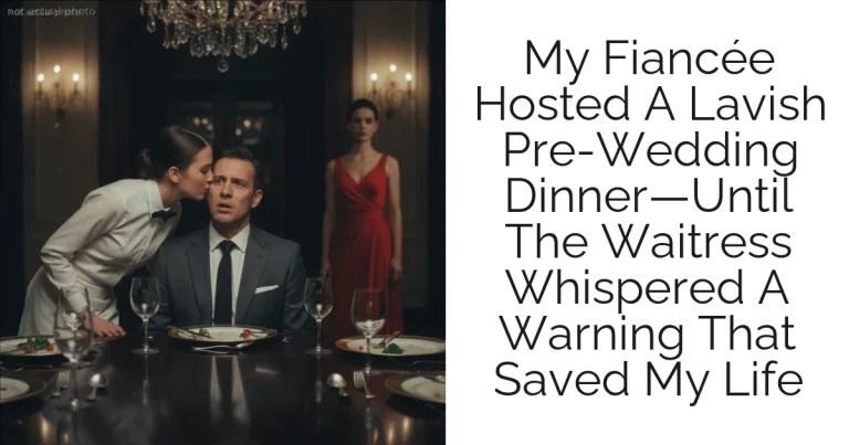 My Fiancée Hosted A Lavish Pre-Wedding Dinner—Until The Waitress Whispered A Warning That Saved My Life