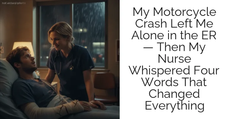 My Motorcycle Crash Left Me Alone in the ER — Then My Nurse Whispered Four Words That Changed Everything