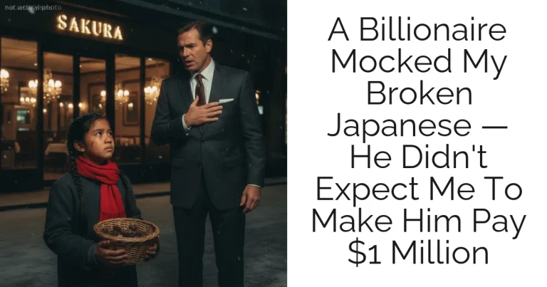 A Billionaire Mocked My Broken Japanese — He Didn't Expect Me To Make Him Pay $1 Million