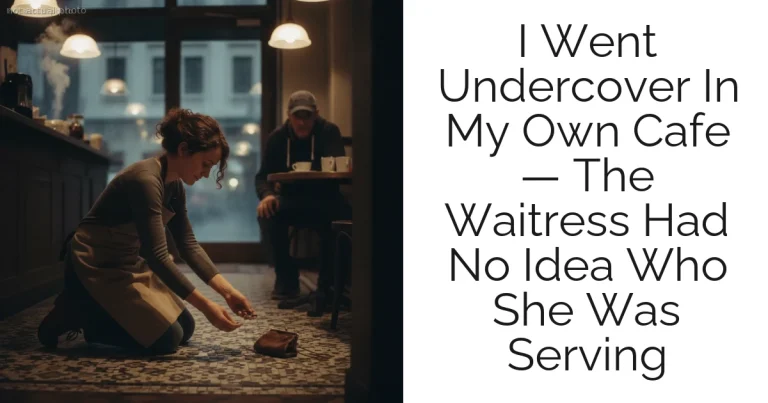 I Went Undercover In My Own Cafe — The Waitress Had No Idea Who She Was Serving