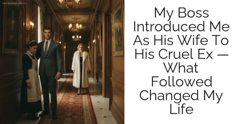 My Boss Introduced Me As His Wife To His Cruel Ex — What Followed Changed My Life