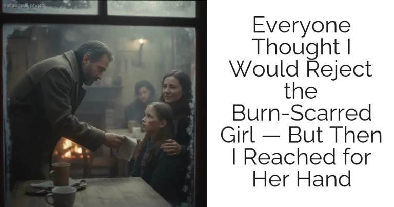 Everyone Thought I Would Reject the Burn-Scarred Girl — But Then I Reached for Her Hand