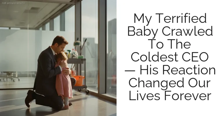 My Terrified Baby Crawled To The Coldest CEO — His Reaction Changed Our Lives Forever