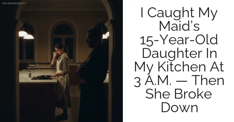 I Caught My Maid’s 15-Year-Old Daughter In My Kitchen At 3 A.M. — Then She Broke Down