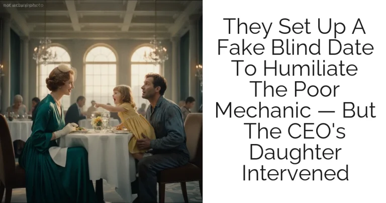 They Set Up A Fake Blind Date To Humiliate The Poor Mechanic — But The CEO's Daughter Intervened