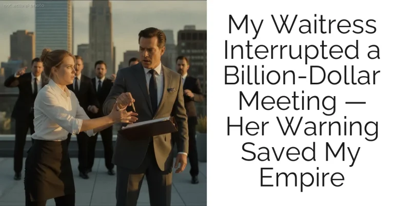 My Waitress Interrupted a Billion-Dollar Meeting — Her Warning Saved My Empire