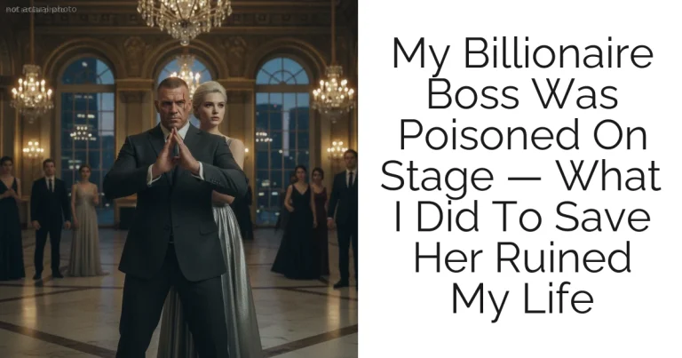 My Billionaire Boss Was Poisoned On Stage — What I Did To Save Her Ruined My Life