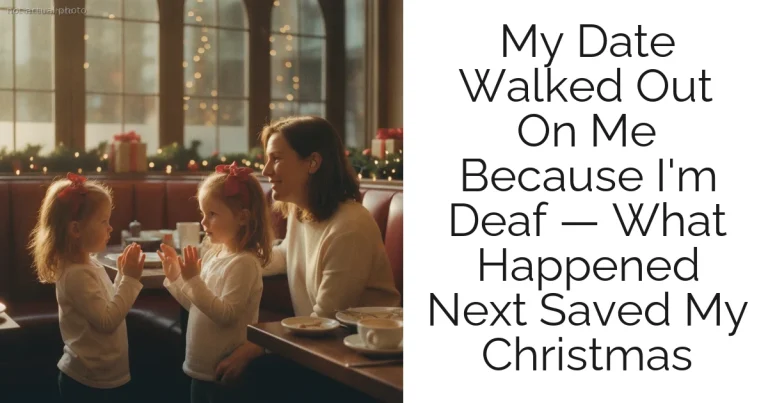 My Date Walked Out On Me Because I'm Deaf — What Happened Next Saved My Christmas
