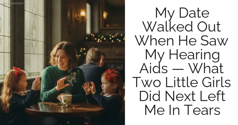 My Date Walked Out When He Saw My Hearing Aids — What Two Little Girls Did Next Left Me In Tears