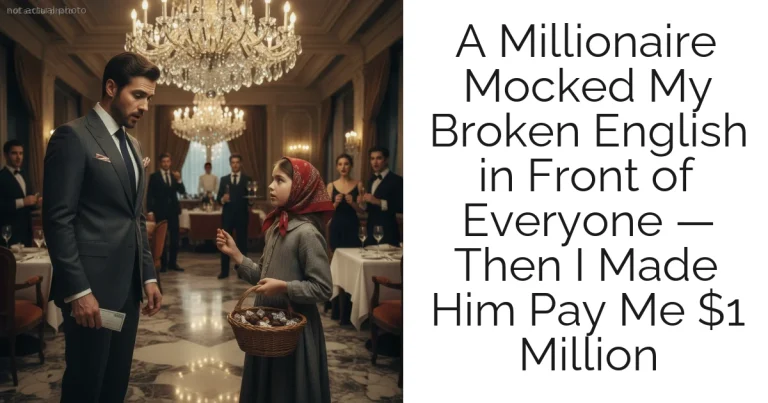 A Millionaire Mocked My Broken English in Front of Everyone — Then I Made Him Pay Me $1 Million