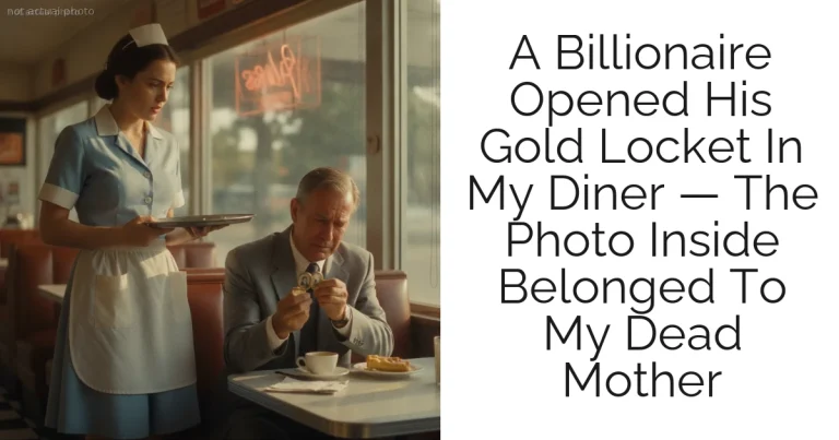 A Billionaire Opened His Gold Locket In My Diner — The Photo Inside Belonged To My Dead Mother