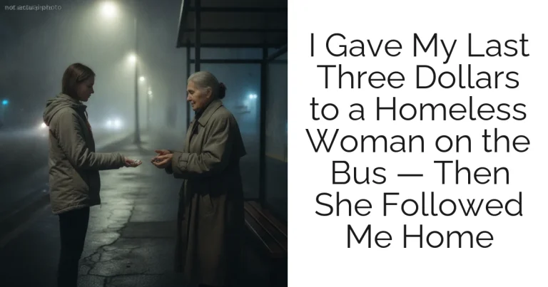 I Gave My Last Three Dollars to a Homeless Woman on the Bus — Then She Followed Me Home