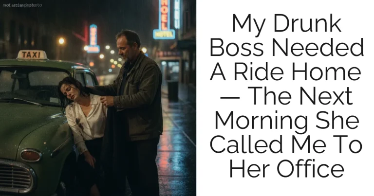 My Drunk Boss Needed A Ride Home — The Next Morning She Called Me To Her Office