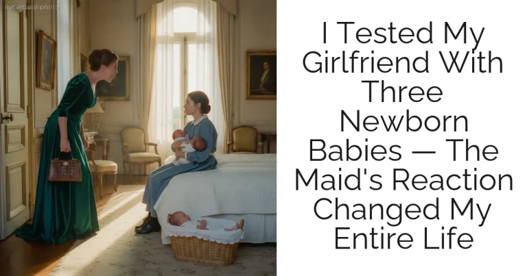 I Tested My Girlfriend With Three Newborn Babies — The Maid's Reaction Changed My Entire Life