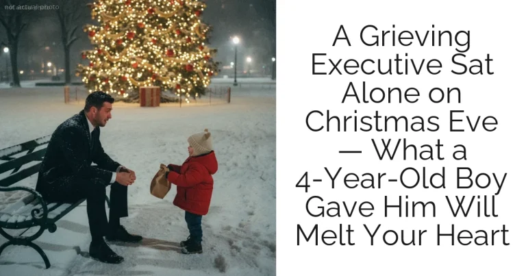 A Grieving Executive Sat Alone on Christmas Eve — What a 4-Year-Old Boy Gave Him Will Melt Your Heart