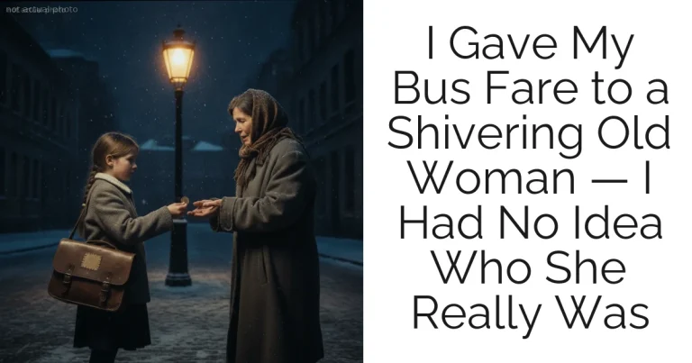 I Gave My Bus Fare to a Shivering Old Woman — I Had No Idea Who She Really Was