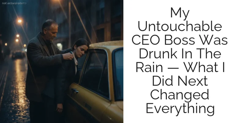My Untouchable CEO Boss Was Drunk In The Rain — What I Did Next Changed Everything