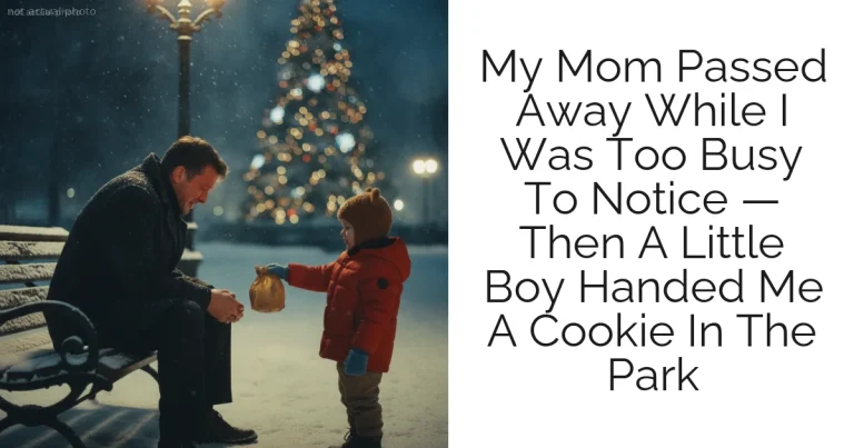 My Mom Passed Away While I Was Too Busy To Notice — Then A Little Boy Handed Me A Cookie In The Park