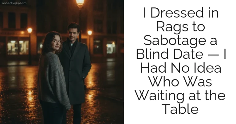 I Dressed in Rags to Sabotage a Blind Date — I Had No Idea Who Was Waiting at the Table