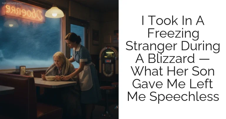 I Took In A Freezing Stranger During A Blizzard — What Her Son Gave Me Left Me Speechless