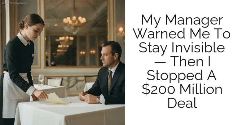 My Manager Warned Me To Stay Invisible — Then I Stopped A $200 Million Deal