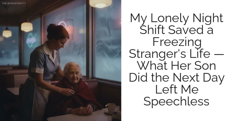My Lonely Night Shift Saved a Freezing Stranger's Life — What Her Son Did the Next Day Left Me Speechless