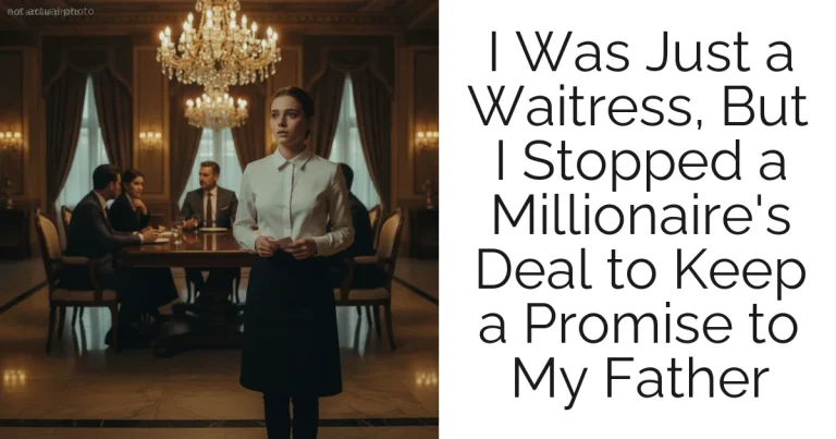 I Was Just a Waitress, But I Stopped a Millionaire's Deal to Keep a Promise to My Father