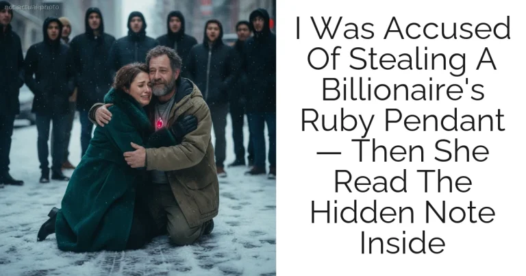 I Was Accused Of Stealing A Billionaire's Ruby Pendant — Then She Read The Hidden Note Inside