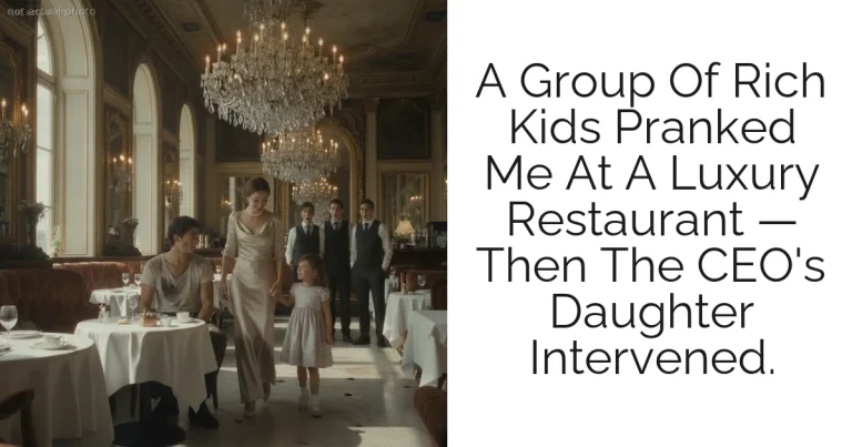 A Group Of Rich Kids Pranked Me At A Luxury Restaurant — Then The CEO's Daughter Intervened.