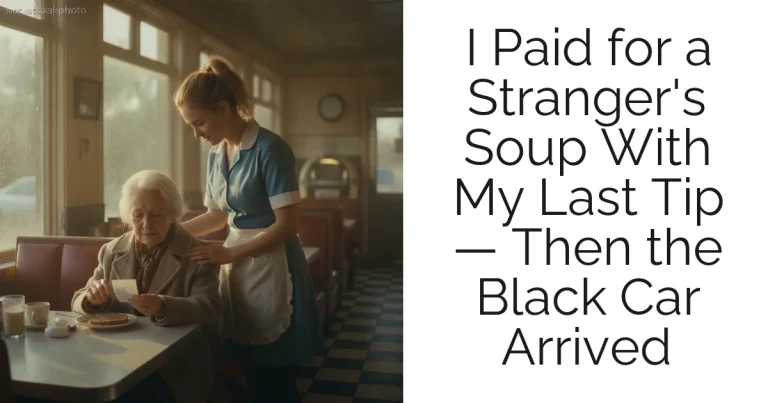 I Paid for a Stranger's Soup With My Last Tip — Then the Black Car Arrived