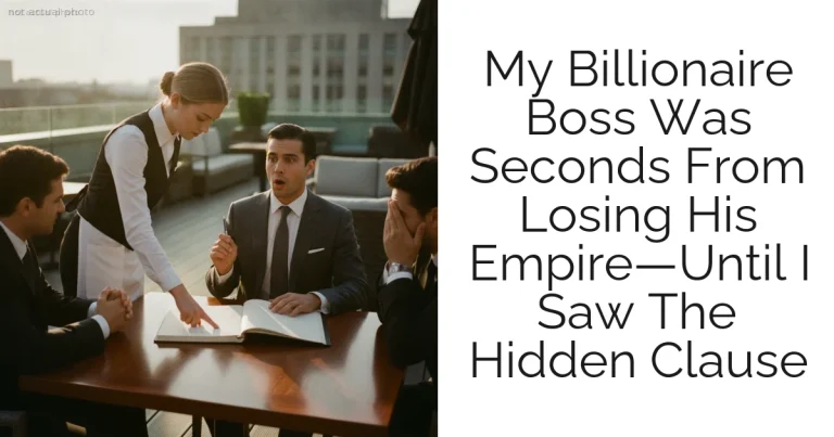 My Billionaire Boss Was Seconds From Losing His Empire—Until I Saw The Hidden Clause