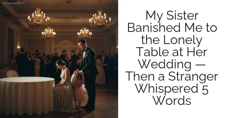My Sister Banished Me to the Lonely Table at Her Wedding — Then a Stranger Whispered 5 Words