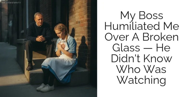 My Boss Humiliated Me Over A Broken Glass — He Didn't Know Who Was Watching