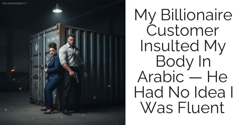 My Billionaire Customer Insulted My Body In Arabic — He Had No Idea I Was Fluent