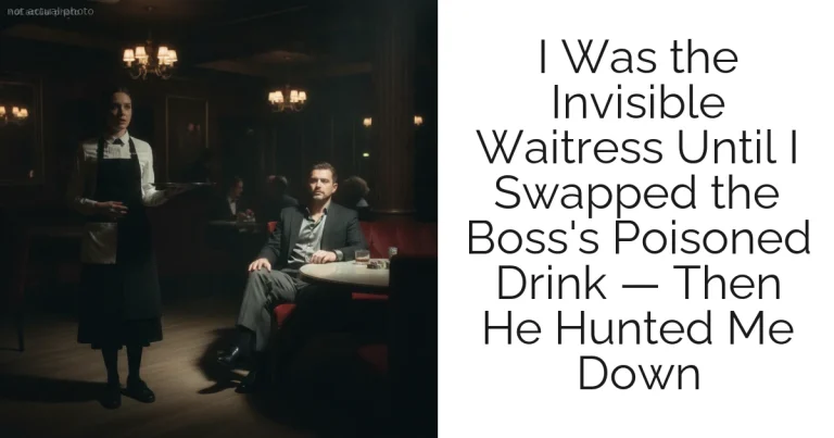 I Was the Invisible Waitress Until I Swapped the Boss's Poisoned Drink — Then He Hunted Me Down