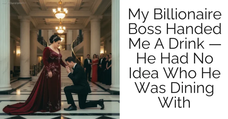 My Billionaire Boss Handed Me A Drink — He Had No Idea Who He Was Dining With