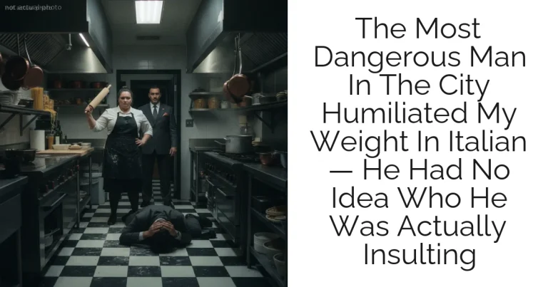 The Most Dangerous Man In The City Humiliated My Weight In Italian — He Had No Idea Who He Was Actually Insulting