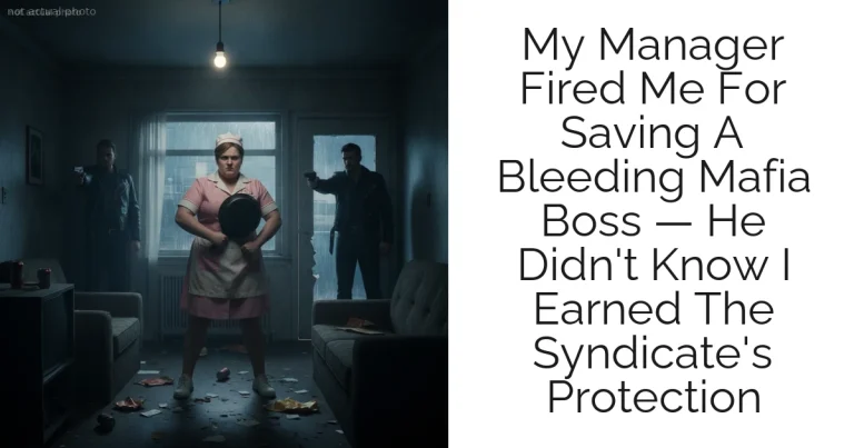 My Manager Fired Me For Saving A Bleeding Mafia Boss — He Didn't Know I Earned The Syndicate's Protection
