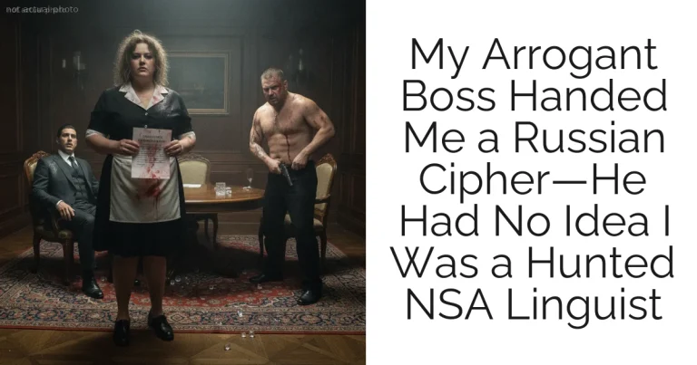 My Arrogant Boss Handed Me a Russian Cipher—He Had No Idea I Was a Hunted NSA Linguist