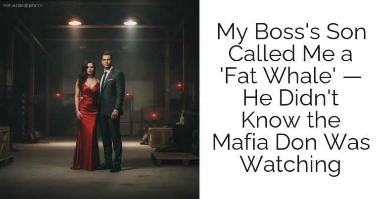 My Boss's Son Called Me a 'Fat Whale' — He Didn't Know the Mafia Don Was Watching