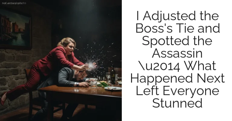 I Adjusted the Boss's Tie and Spotted the Assassin u2014 What Happened Next Left Everyone Stunned
