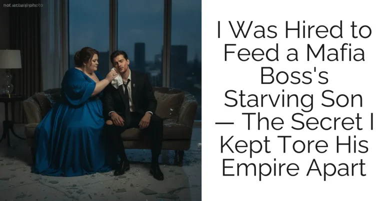 I Was Hired to Feed a Mafia Boss's Starving Son — The Secret I Kept Tore His Empire Apart