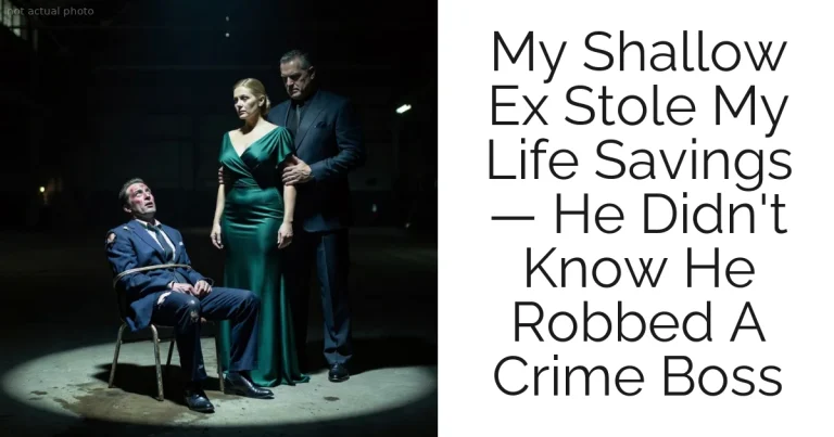 My Shallow Ex Stole My Life Savings — He Didn't Know He Robbed A Crime Boss