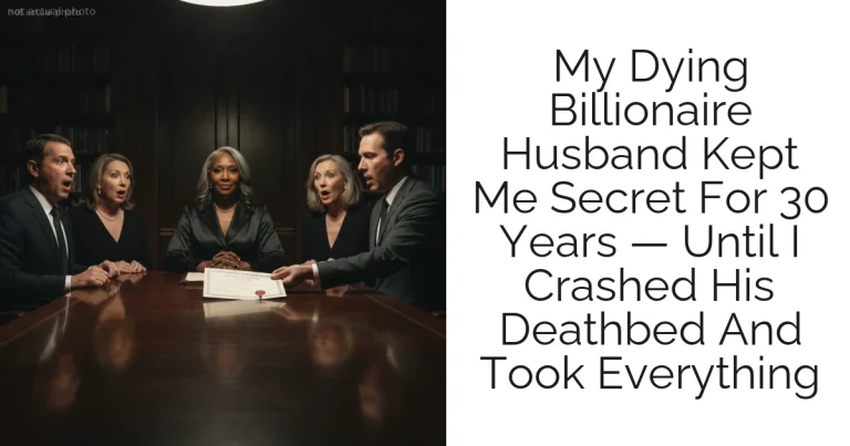 My Dying Billionaire Husband Kept Me Secret For 30 Years — Until I Crashed His Deathbed And Took Everything