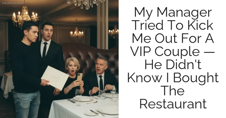 My Manager Tried To Kick Me Out For A VIP Couple — He Didn't Know I Bought The Restaurant