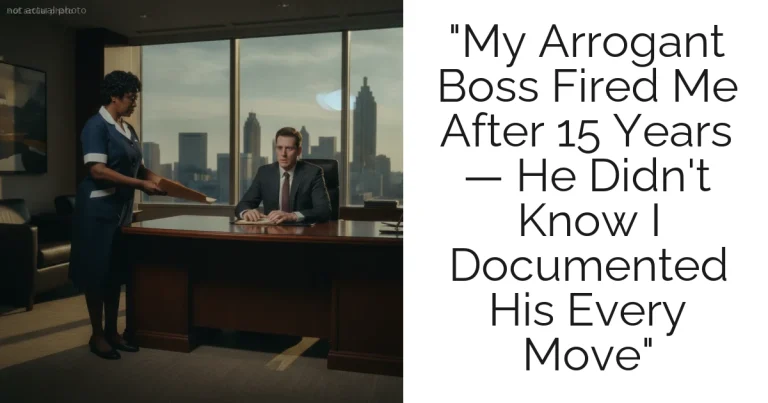 "My Arrogant Boss Fired Me After 15 Years — He Didn't Know I Documented His Every Move"