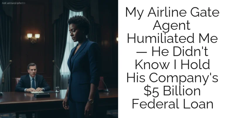 My Airline Gate Agent Humiliated Me — He Didn't Know I Hold His Company's $5 Billion Federal Loan