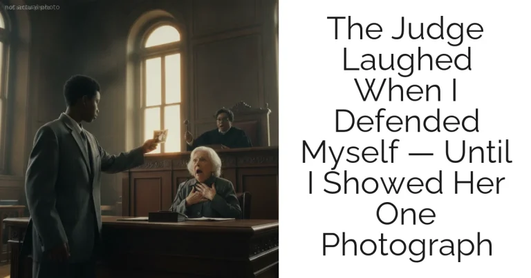 The Judge Laughed When I Defended Myself — Until I Showed Her One Photograph